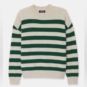 Naadam signature cashmere striped crewneck sweater XS